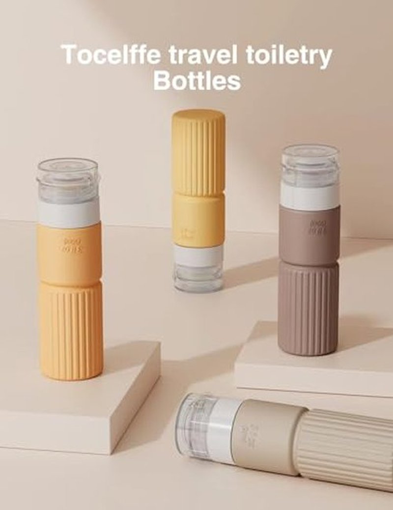 18pes Travel Bottles for Toiletries,TSA Approved Silicone Travel Containers jar for Toiletries,Leak Proof 3oz Refillable Liqus Shampoo And Conditioner Travel Essentials toiletry Bottles