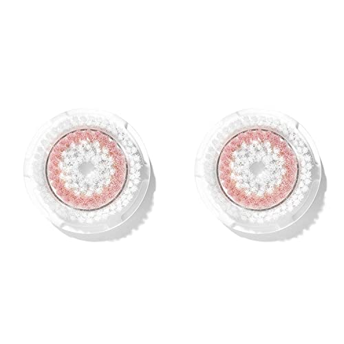 Clarisonic Face Cleansing Brush Head Replacement | Skin Brightening Face Brush for Dull Skin | Suitable for Sensitive Skin | Compatible with Mia 1, Mia 2, Radiance,2-count