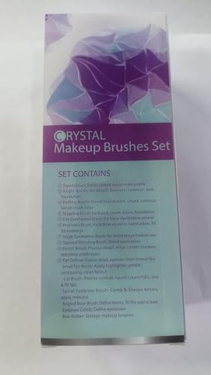 DUAIU Makeup Brushes 15pcs Premium Synthetic Bristles Crystal Handle Set Kabuki Foundation Brush Face Lip Eye Makeup Brush Sets Professional with Starry Gift Box (Blue)