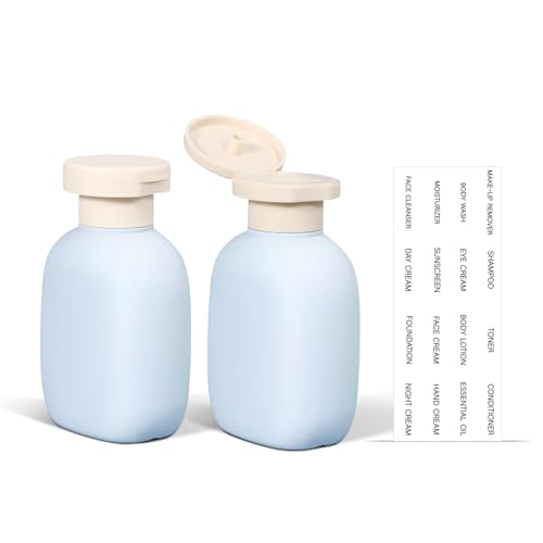 3.4oz Travel Bottle with Flip Cap, Leak Proof Squeeze Bottles, Refillable Plastic Travel Containers for Creams, Lotion, Foundation, Shampoo, Conditioner