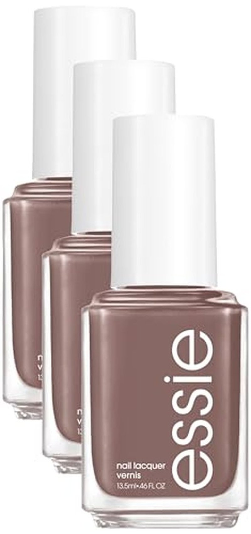 essie nail polish, Crochet Away, Handmade With Love collection, gray brown, 8-free vegan, 0.46 fl oz (Pack of 3)