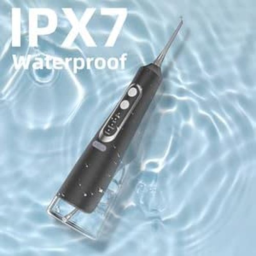 Water Flosser for Teeth Cleaning 4 Modes Rechargeable Oral Irrigator 4 Tips Powerful, (Black)