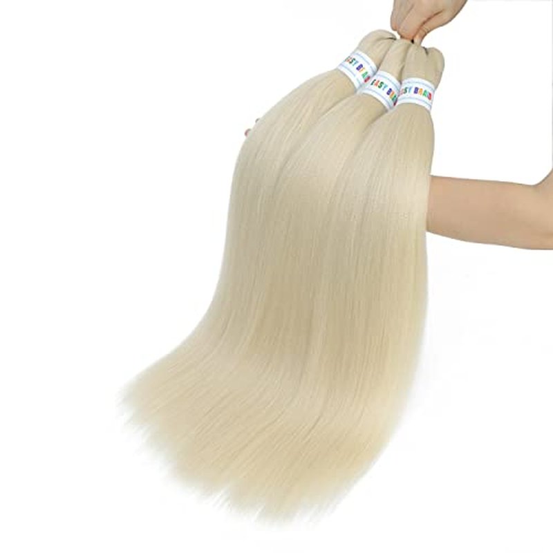 Newluyang Ombre Pre Stretched Braiding Hair,100% Kanekalon Synthetic Top Silky Color Blend Synthetic Fiber Easy Braid Hair Extensions,26inch 6packs Yaki Texture Crochet Hair Braids（Ombre Purple)