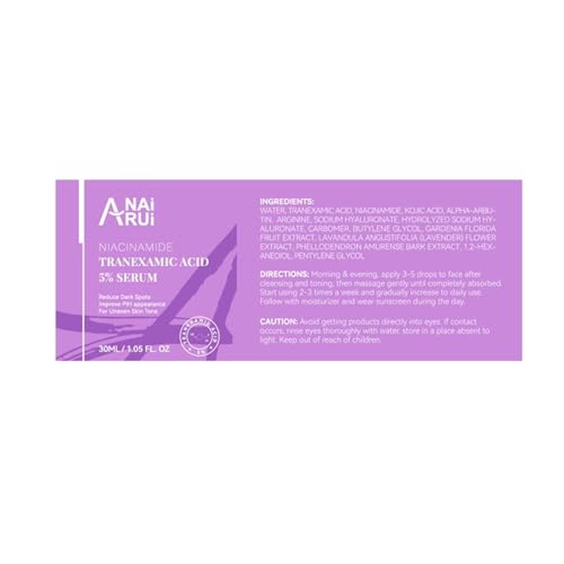 ANAI RUI 5% Tranexamic Acid Serum With Niacinamide, Kojic Acid, Arbutin, Reduce Dark Spot, PIH, for Uneven Skin Tone 1FL.Oz