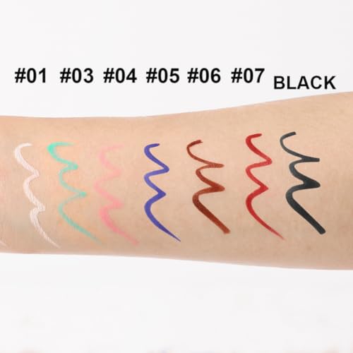 ONarisae Eyeliner Pencil Double-sided Stamp Liquid Eye liner Pen Smudgeproof Long Lasting White