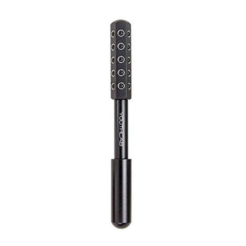 YouthLab Radiance Roller - Germanium Stone Uplifting Face Beauty Massage Tool/Roller/Wand for Skin Tightening/Firming, De-Puffing, Sculpt/Lift, Anti-Aging (Black)