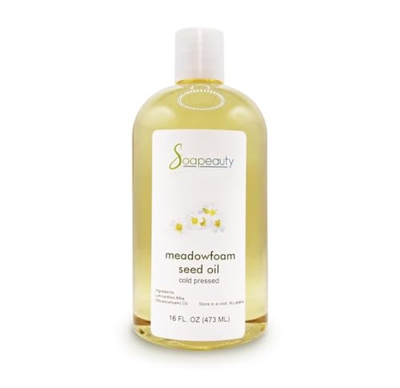 Soapeauty MEADOWFOAM SEED OIL Cold Pressed Unrefined | 100% Pure Natural Meadowfoam Seed Oil for Face & Hair | Moisturizer for Skin, Promotes Hair Growth, Balms | 4 fl oz