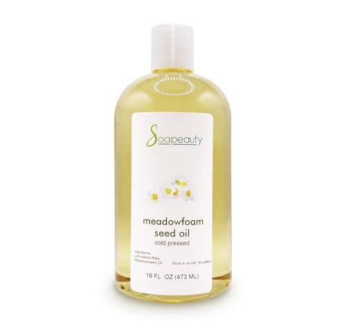 Soapeauty MEADOWFOAM SEED OIL Cold Pressed Unrefined | 100% Pure Natural Meadowfoam Seed Oil for Face & Hair | Moisturizer for Skin, Promotes Hair Growth, Balms | 4 fl oz