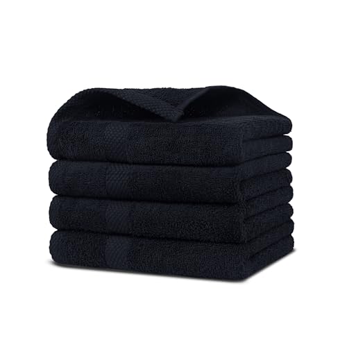 Villa Celestia 100% Cotton Bath Towel Set of 18-4 Bath Towels, 6 Hand Towels, 8 Wash Cloths, Sustainable, Soft, Highly Absorbent, Combed Cotton 18 Piece Set for Hotels, Spa, Bathroom, Dorm, Blue