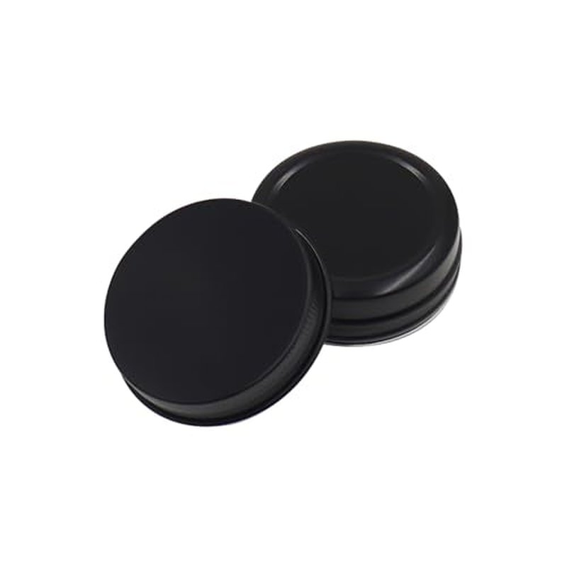 Aluminum Tin Jars Containers,ULIFESTAR Leak Proof Cosmetic Tin Jars Containers,Round Tin Cans with Lids,10PCS Black Cosmetic Sample Refillable Containers for Spice (1.1 ounces 52*20mm/2.04*0.78")