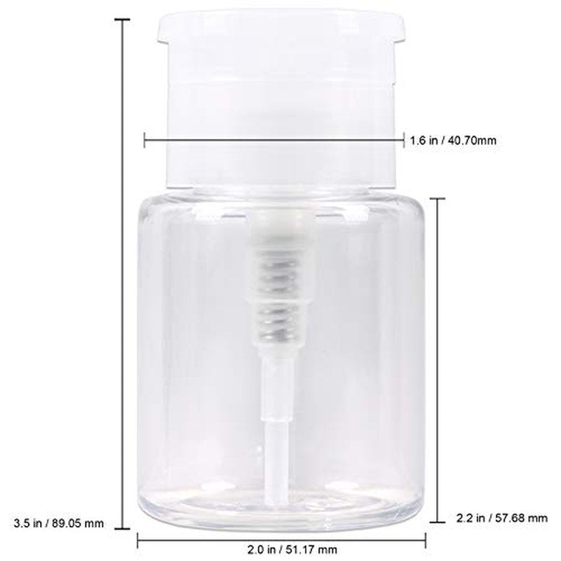 12oz Gray Push-Down Dispenser Bottle - 1 Bottle - Empty Refillable Pump Bottle for Nail Polish Remover Liquid Lotion Cream