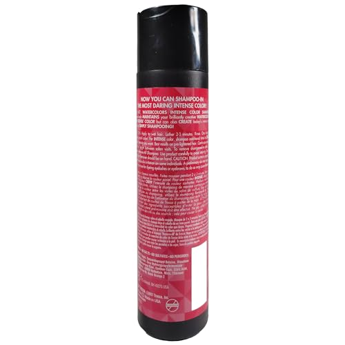 Watercolors INTENSE Semi Permanent Color Depositing Shampoo. Sulfate & Paraben Free to Maintain & Enhance Hair Color 8.5 oz - RED (1 Count)