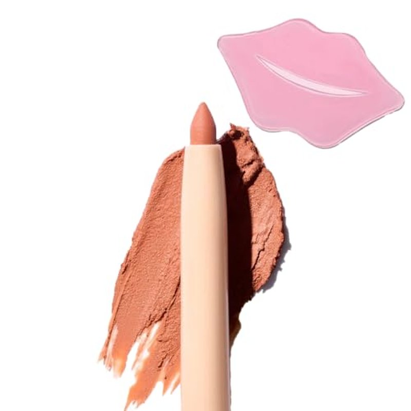 Glam Lux Beauty Bundle Beauty Creations Nude X Lip Liner Creamy Last All Day Flawless Application, Waterproof, Retractable Shaping & Sculpting, w/Collagen Lip Mask (Morning Peach, 1 Count)