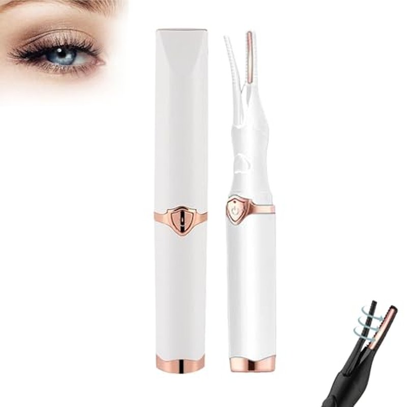 hoehew Heated Eyelash Curler for Women - 2025 Upgrade Electric Eyelash Curler with USB Rechargeable, 3 Heat Modes, Fast Heat up in 8s, 24 Hours Long Lasting (Black)