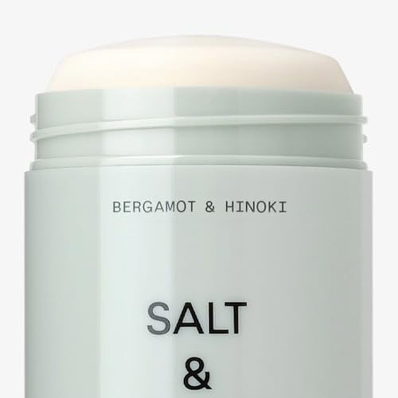 Salt & Stone Natural Deodorant for Women & Men - Bergamot & Hinoki | Extra Strength Natural Deodorant | Aluminum Free with Probiotics, Seaweed Extracts & Shea Butter (2.6 oz)