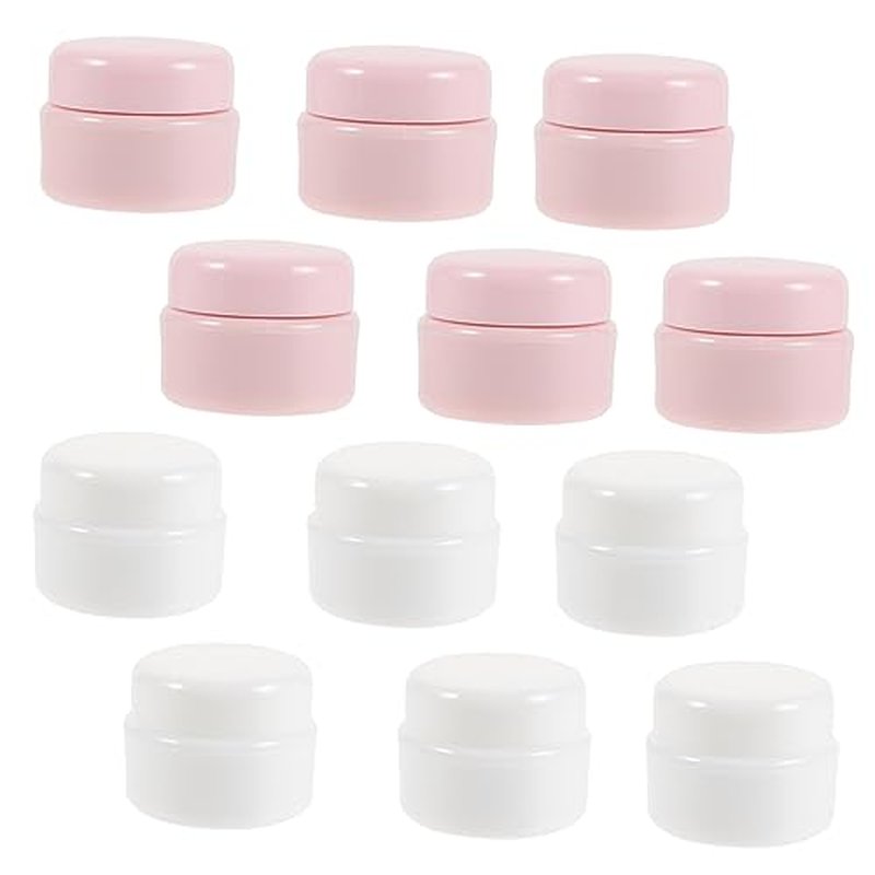 OHPHCALL 3sets Cream Box Body Blender Case Make up Sponge Holder Nail Polish Remover Creams Dispenser Containers with Lids Refillable Makeup Containers Pots Face Small Makeup Bag 12pcs*3