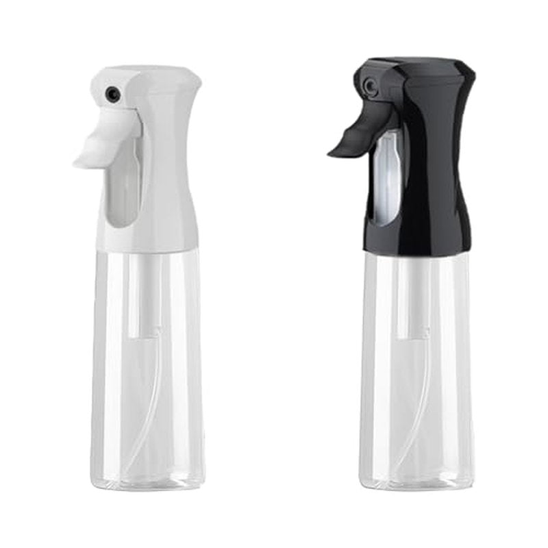 THINTON 2 Pack Continuous Spray Bottles for Hair - 6.8oz/200ml Ultra Fine Mister Spray Bottle (White & Black)