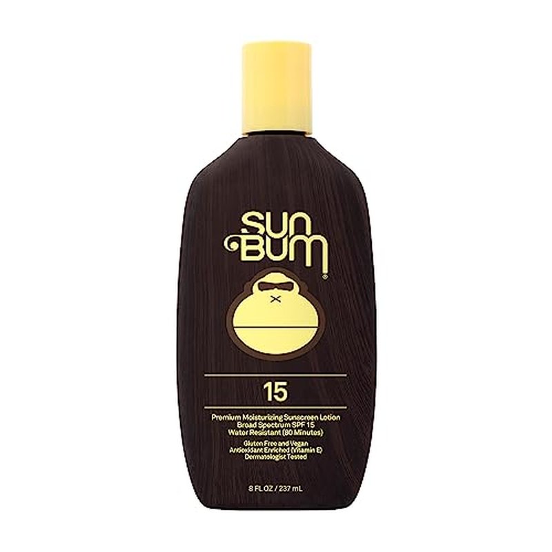 Sun Bum Original SPF 15 Sunscreen Body Lotion | Broad Spectrum Moisturizing Sunblock with Vitamin E | Hawaii 104 Act Compliant (Octinoxate & Oxybenzone Free) | 8 oz