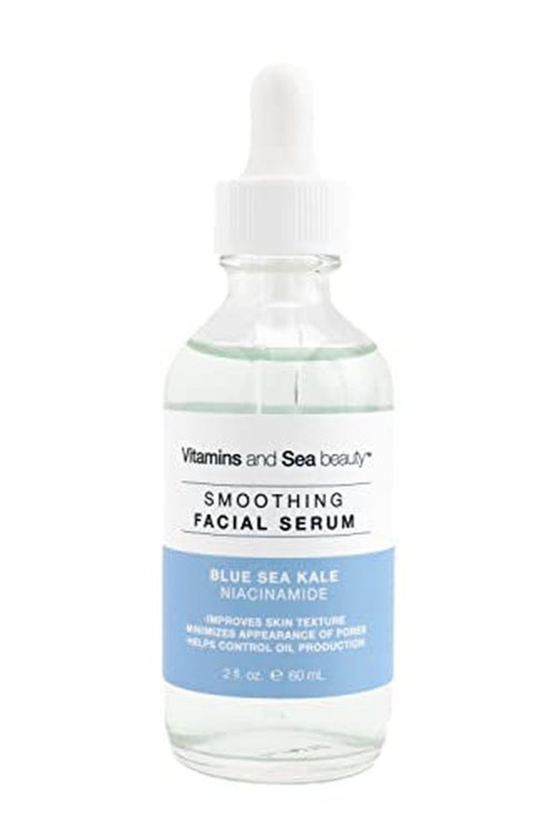 Vitamins and Sea Beauty Blue Sea Kale and Niacinamide Serum for Face, Anti-Aging Firming, Smoothing Face Serum for Minimizing Pores, Oil Control, 2 Fl Oz