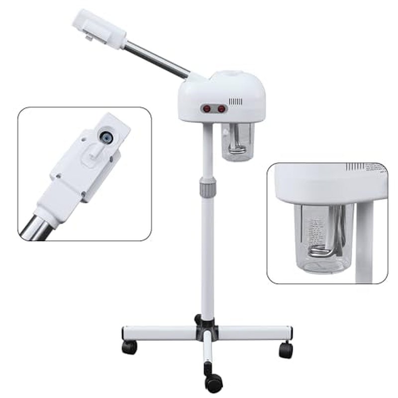 Facial Steamers, Hot Ozone Face Steamer on Wheels for Facial, Professional Skin Care Equipment, Esthetician Steamer for Salon Beauty and Spa, Mist Face Steamer for Skin Care (2)