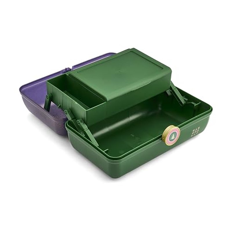 Caboodles Women's On-The-Go Girl Cosmetic Case, Wicked Elphaba-Purple Sparkle Over Green