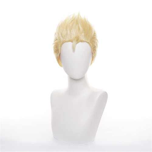 Mystylecos Takemichi Hanagaki Short Gold Wig The Way of Rebirth Anime Cosplay Wigs with Free Wig Cap