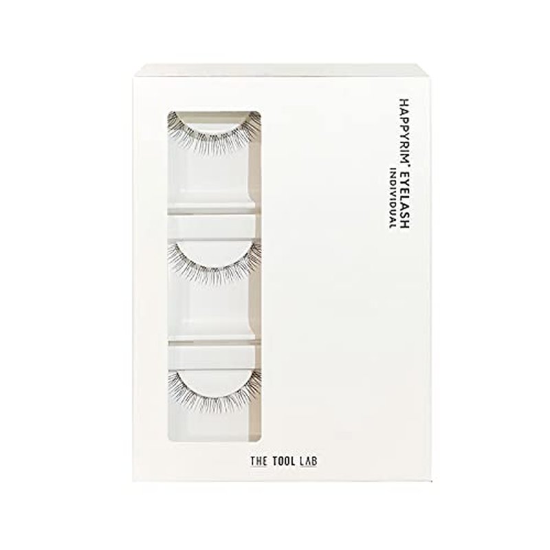 THE TOOL LAB Happyrim 2nd Eyelash Individual 3type 1pack(3pairs) ‐ Eyelash Soft Eyelashes Natural Popular Dramatic False Eyelashes (D093I)