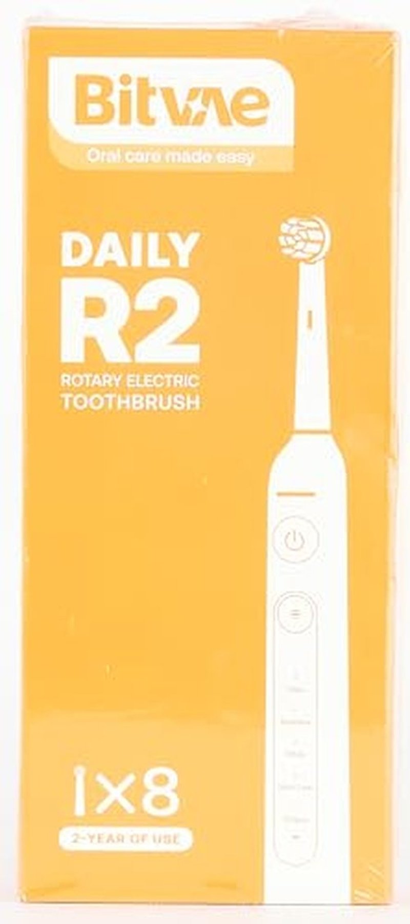 Bitvae R2 Rotating Electric Toothbrush for Adults with 8 Brush Heads, Travel Case, 5 Modes Rechargeable Power Toothbrush with Pressure Sensor, 3 Hours Fast Charge for 30 Days, Black