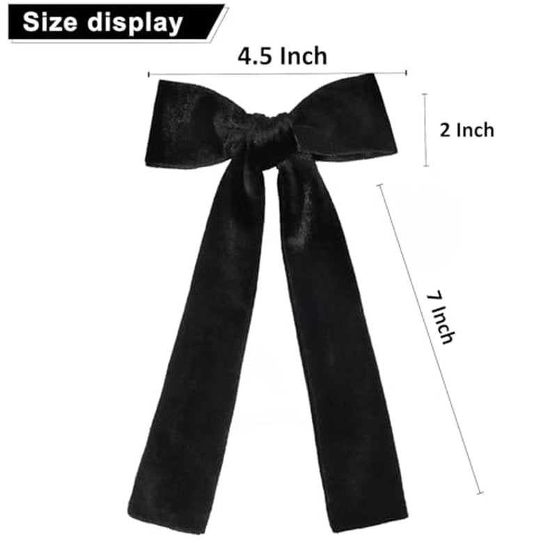 Velvet Hair Bows, Hair Ribbon Clips Big Fall Alligator Clips Hair Accessories for Women Girls (6mix color)