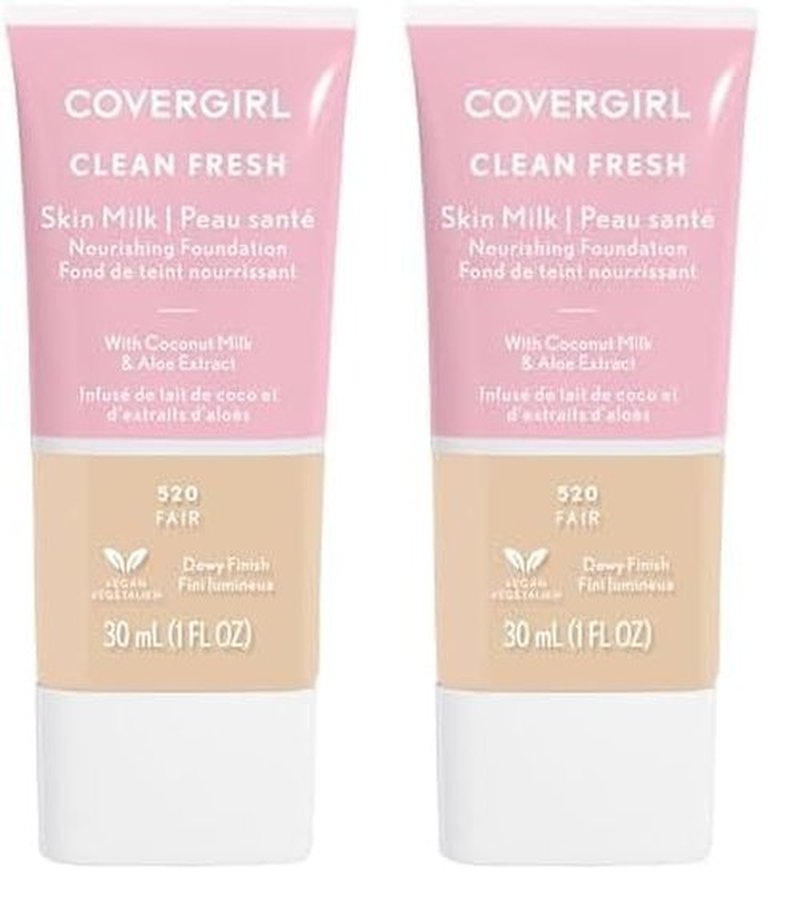COVERGIRL Clean Fresh Skin Milk Foundation, Fair, 1 Fl Oz (Pack of 2)