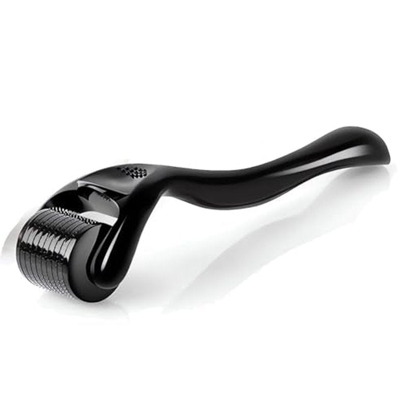 Derma Roller For Face Hair Beard，Scalp Derma Roller， Beard Microneedle Roller，Personal Use Microneedling Roller Microdermabrasion Cosmetic Beauty Instrument Self-Care Gifts For Men Women(Black O.5)