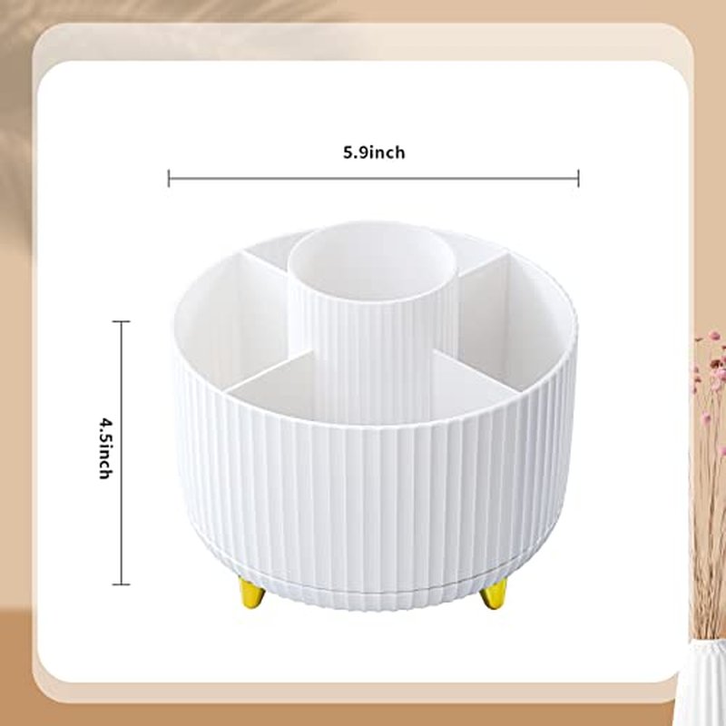 funest Makeup Perfume Organizer, 360 Degree Rotating Lazy Susan Cosmetic Desk Storage Lotions Display Case Round Tray with Large Capacity, for Your Jewelry