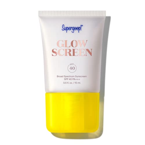 Supergoop! Glowscreen SPF 40, Dawn (Pink Pearl Glow) - 1.7 fl oz - Glowy Primer + Broad Spectrum Sunscreen - Helps Filter Blue Light - Boosts Hydration with Hyaluronic Acid, Vitamin B5 & Niacinamide