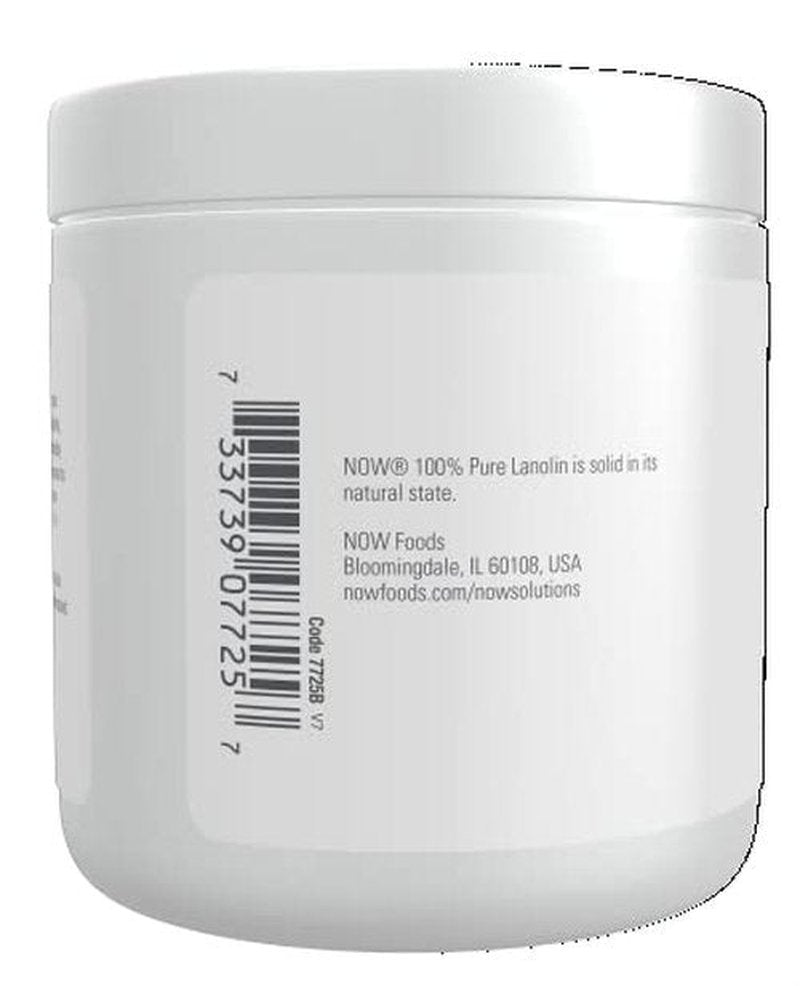 NOW Foods Solutions, Pure Lanolin, Wind and Harsh Environment Skin Protectant, Thick Jelly, For Rough Dry Skin, 7-Ounce