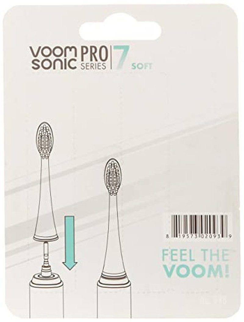 Voom Sonic Pro 7 Series Replacement Brush Heads Black/WHITE