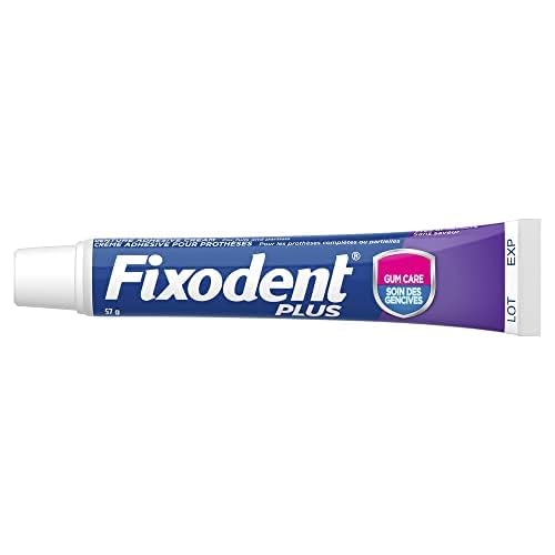 Fixodent Plus Denture Adhesive Cream 2 oz (Pack of 4)