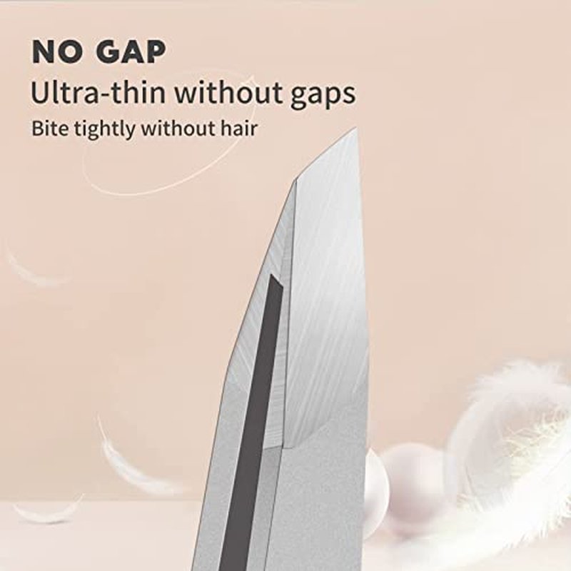 Stainless Steel Precision Eyebrow Tweezers Flat Tweezers for Eyebrows for Women-for Facial Hair and Ingrown Hair Removal Beauty Tools