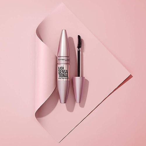 Maybelline Lash Sensational Washable Mascara + Boosting Eyelash Serum Bundle, Includes 1 Mascara in Blackest Black and 1 Lash Serum