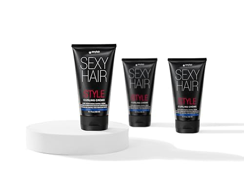SexyHair Style Curling Crème Curl Moisturizing Control Crème, 5.1 Oz | Light Control | Maintains Moisture and Combats Frizz