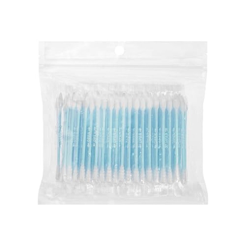 300 Count Individually Wrapped Cotton Swabs, Travel Cotton Swabs, Cotton Stick, Spiral Pointed Cotton Swab, Individually Wrapped Spiral Pointed Swabs for Ear,Makeup,Clean (Blue)