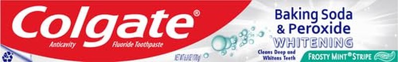 Colgate Baking Soda & Peroxide Whitening Toothpaste Frosty Mint Stripe, 6 Ounce (Pack of 1)