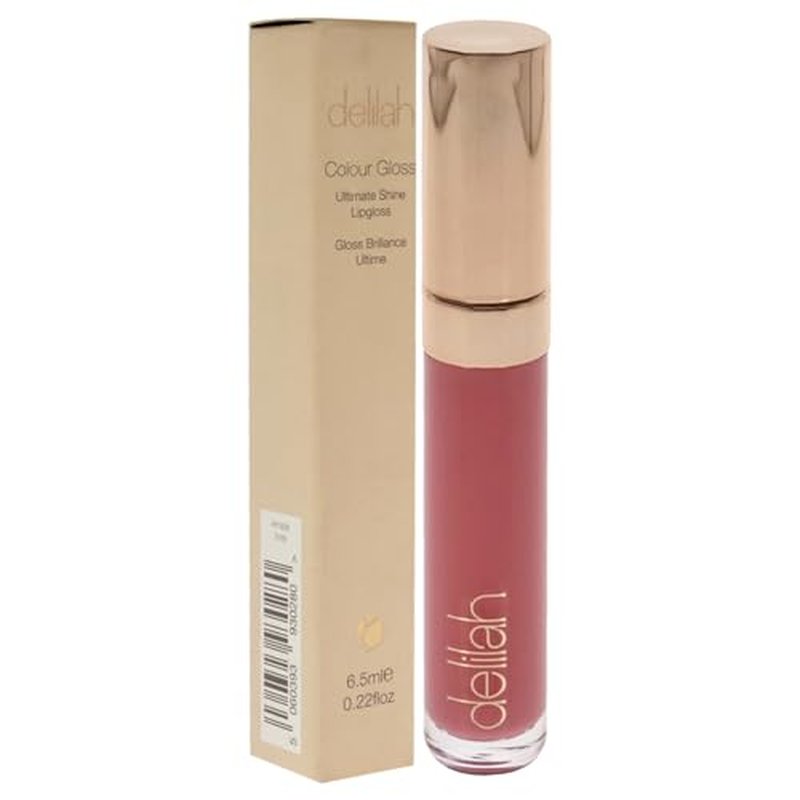 delilah - Ultimate Shine Lip Gloss - Amalie - Long Lasting, Hydrating, Non-Sticky & Moisturizing Vegan Formula - Vitamin E - Paraben Free - Cruelty Free - Glossy Finish - 0.22 Oz
