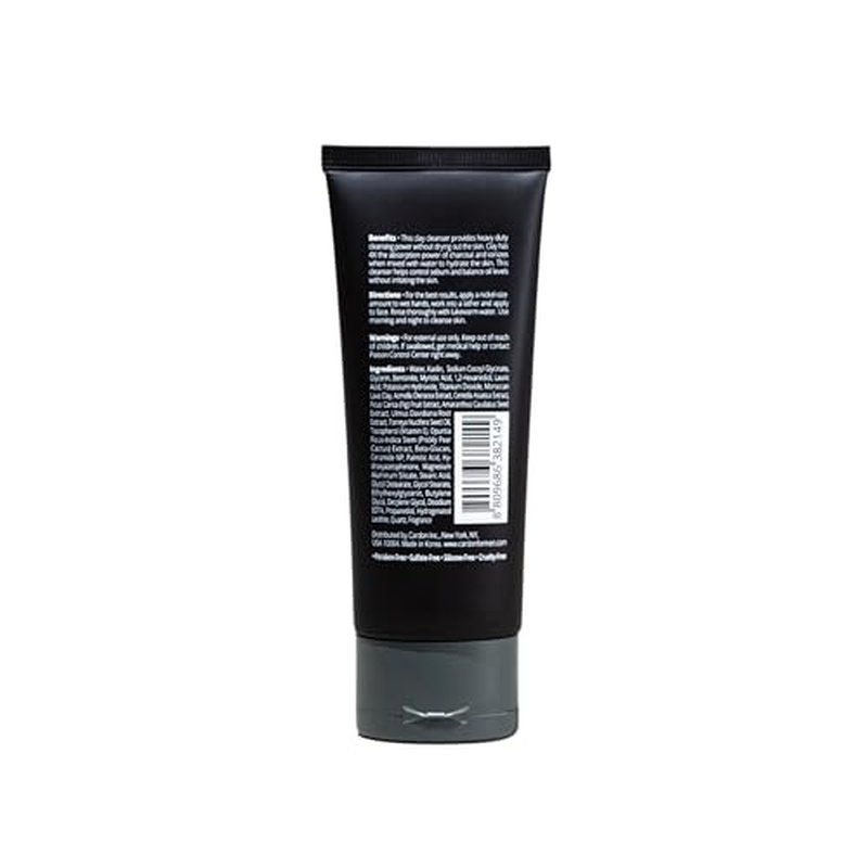 Cardon Men's Deep Pore Cleaning Clay Face Wash, 4x Better Than Charcoal, Oily, Acne-Prone Skin | Korean Premium Skin Care | Remove Face Oil & Dirt, (1 CT)