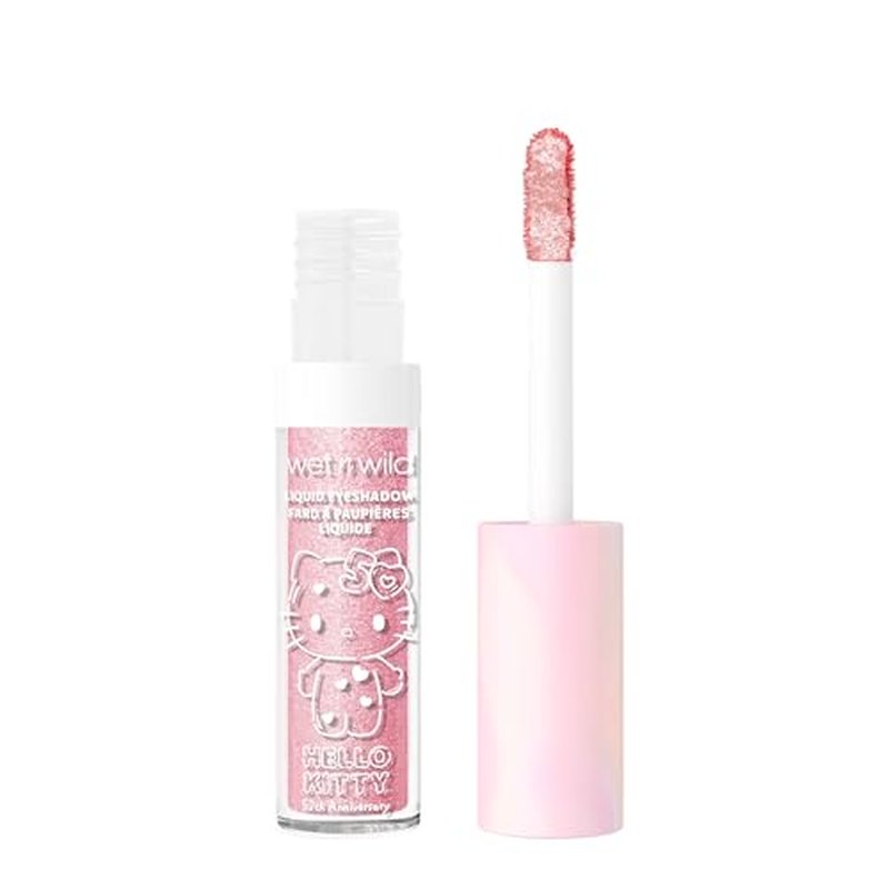 wet n wild Hello Kitty Liquid Eyeshadow, Smooth, Blendable, Shimmery Matte Bubblegum Pink Shade, Cruelty-Free & Vegan - Cheers!