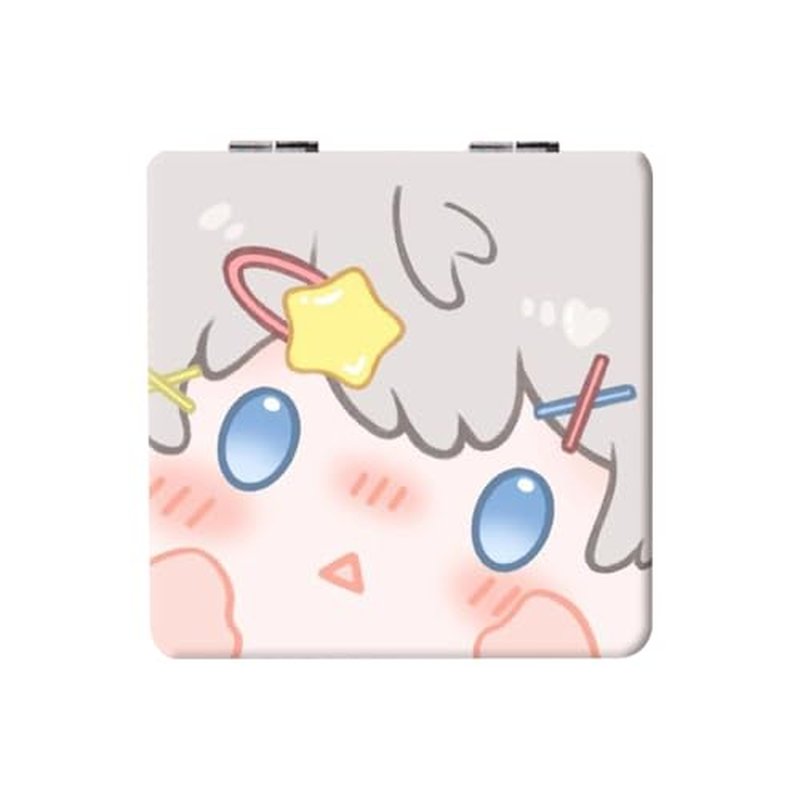XYZSJGW Cute Sylus Rafayel Travel Makeup Mirror Game Love and Deepspace Xavier Portable Mini Handheld Foldable Makeup Mirror (Xavier)