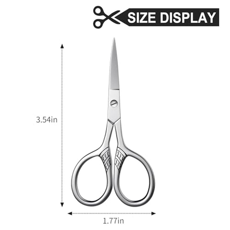 Small Scissors, Eyebrow Scissors, Nose Hair Scissors, Professional Grooming Scissors for Hair, Eyelashes, Nose, Eyebrow Trimming, Mustache. - AsonTao