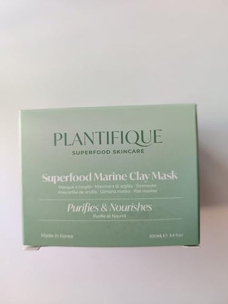 PLANTIFIQUE Korean Skin Care Detox Face Mask with Avocado & Superfoods - Hydrating Clay Mud Mask Dermatologist Tested for Face and Body - Vegan Skincare 3.4 Oz/100ml