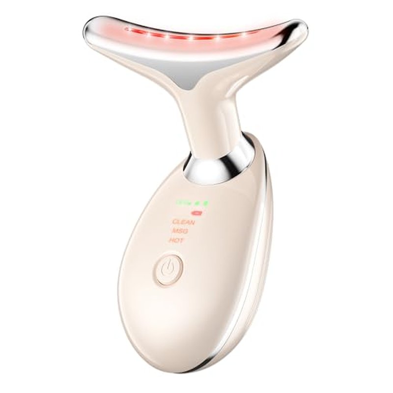 Neck Face Massager, 3 Modes Facial Massager, Face Sculpting Tool with Thermal (Nude Pink)