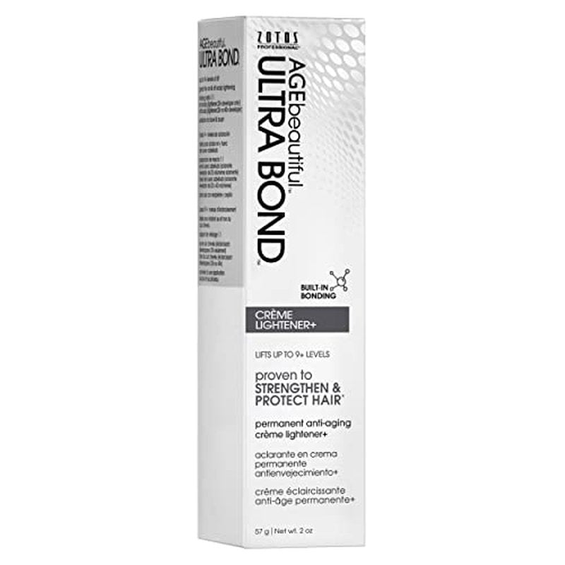 AGEbeautiful Ultra Bond Permanent Creme Hair Lightener & Developer 20 Volume | Anti-Aging | Strengthens & Protects | 2 Fl Oz