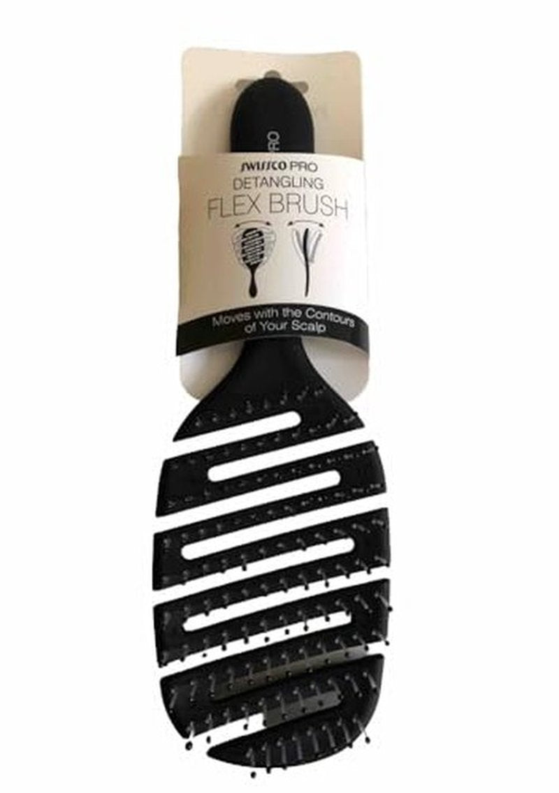 Swissco Pro Detangling Flex Brush (Black)